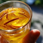 Apple cider vinegar drink for weight loss in glass