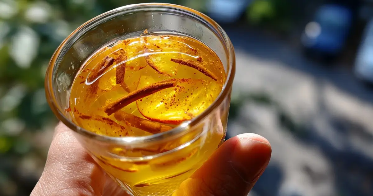 Apple cider vinegar drink for weight loss in glass