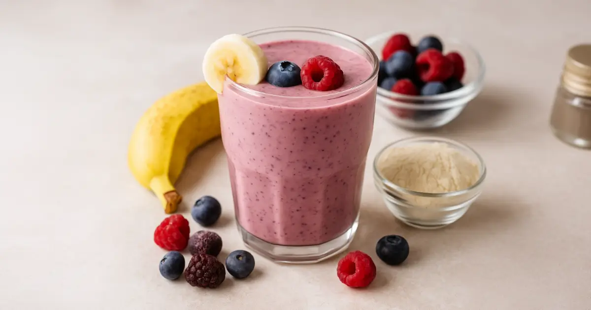 Banana Berry Protein Smoothie: The Best Energizing Detox Recipe to Try