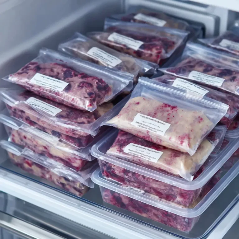 Smoothie prep freezer bags for banana berry smoothies