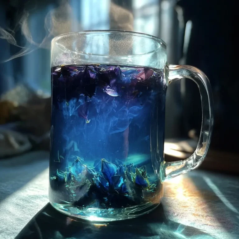 blue-tonic-weight-loss-recipe-step Steeping butterfly pea flowers for blue tonic