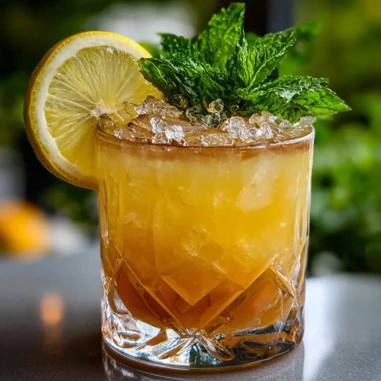 Brazilian Mounjaro Recipe detox mocktail with lemon and mint