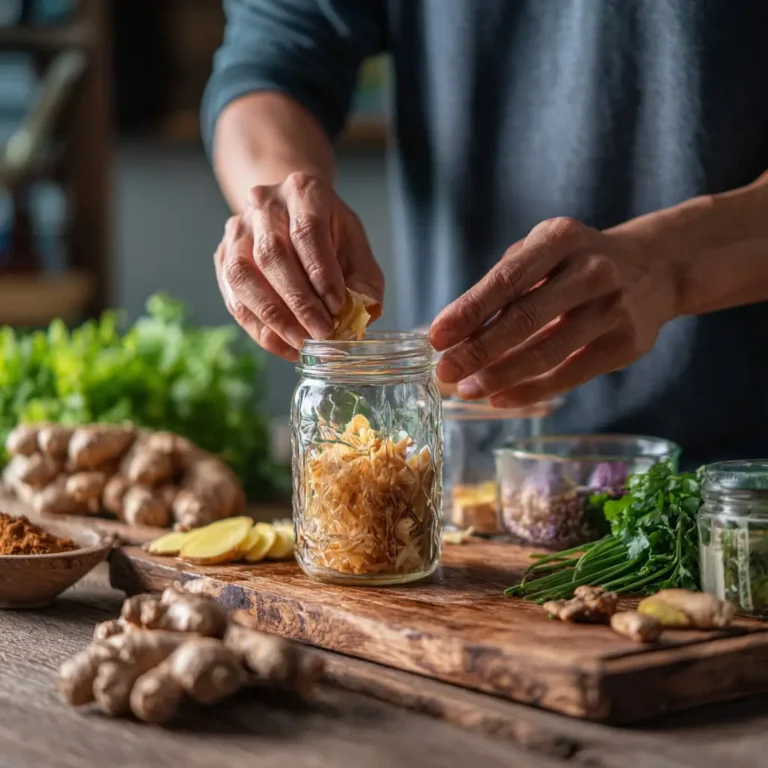 Mixing ginger trick recipe with lemon and cayenne
