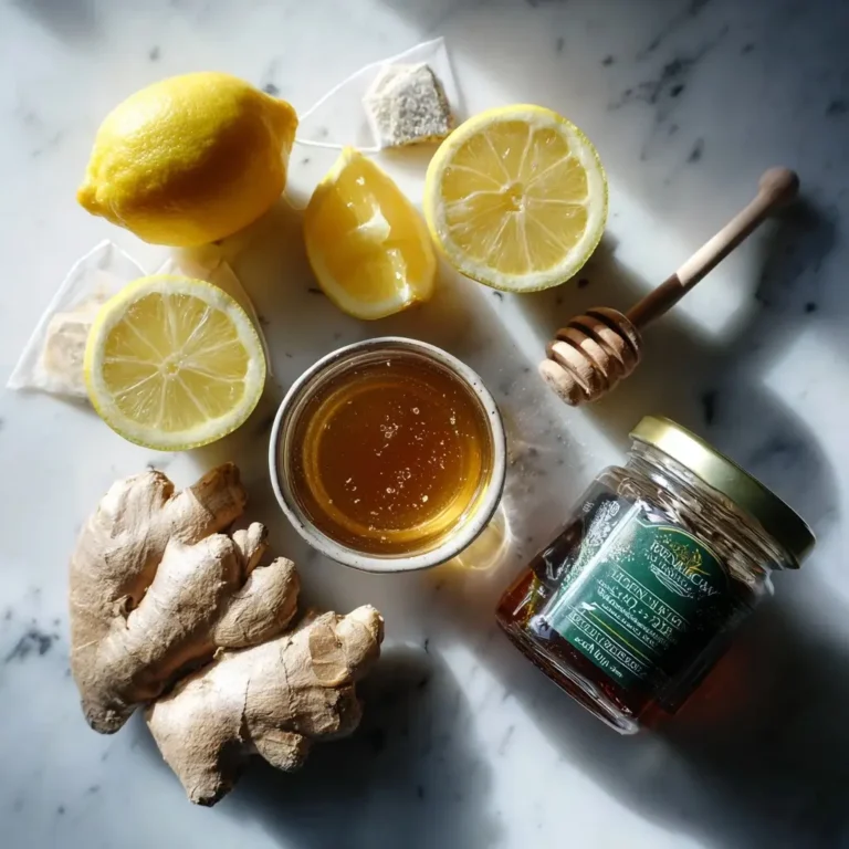ingredients for green tea drink recipe