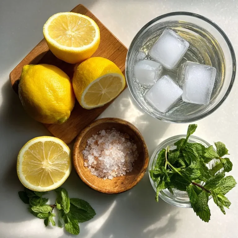 ingredients for ice water hack recipe