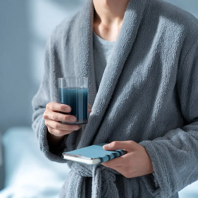 daily detox routine with blue salt trick