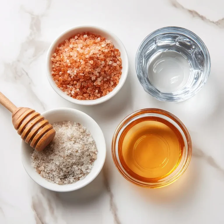 pink salt recipe ingredients flat lay