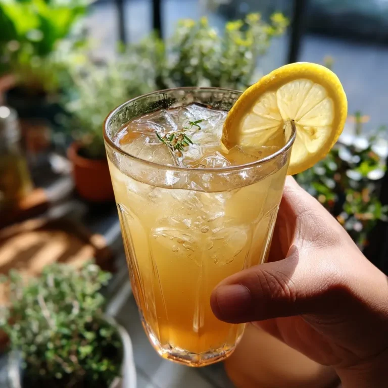 Apple cider vinegar drink served with lemon