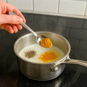 Stirring black pepper and turmeric for neuropathy recipe