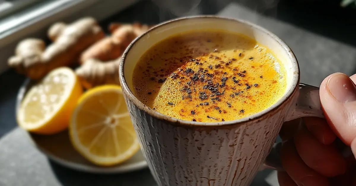 Turmeric Trick Detox Drink in Hand