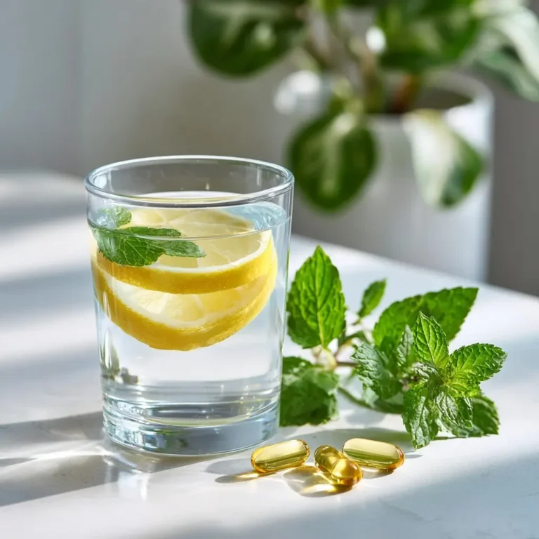 berberine-tea-lemonwater Berberine served with detox lemon water
