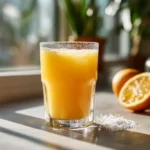 Cortisol cocktail adrenal drink in glass on kitchen table