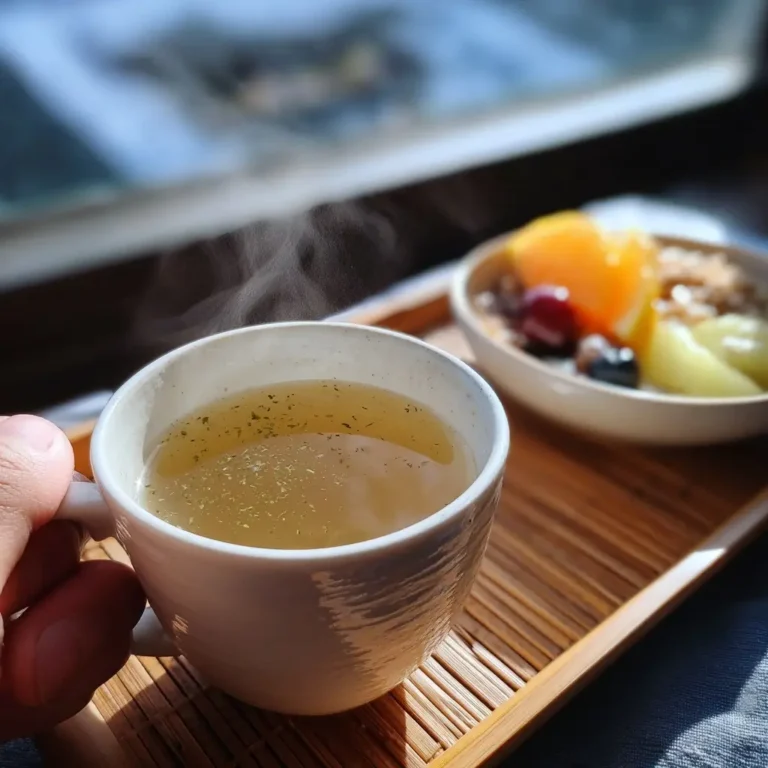 serving Japanese Mounjaro tea at breakfast