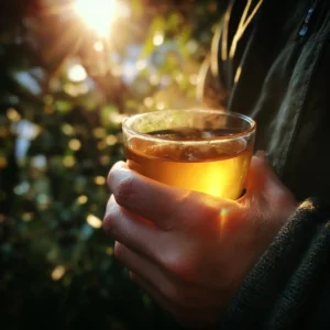 calm moment with Japanese Mounjaro tea
