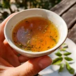 Japanese Mounjaro tea in hand with natural ingredients