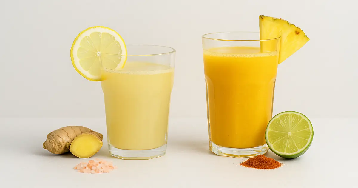 Japanese Mounjaro vs Brazilian Mounjaro drinks with fresh ingredients