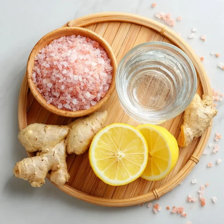 Ingredients for Japanese Pink Salt diet recipe on bamboo mat