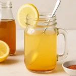 Glass of natural Mounjaro drink with lemon and cayenne
