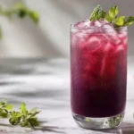 Refreshing transfusion drink recipe with grape and lime