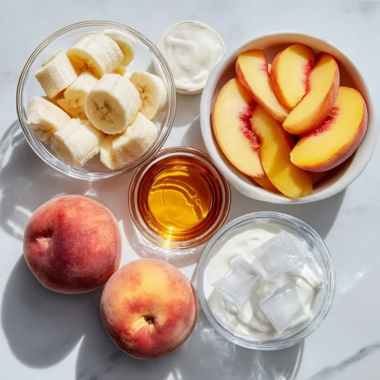banana-peach-smoothie-ingredients Banana peach smoothie ingredients