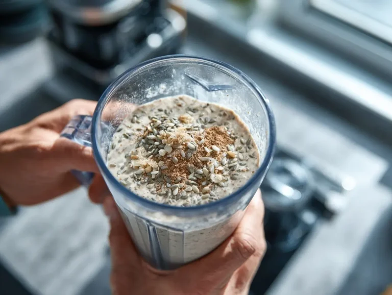 Blending seeds and yogurt for bariatric-friendly pudding