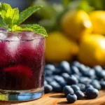 Blueberry Lemonade with fresh blueberries and lemon slices