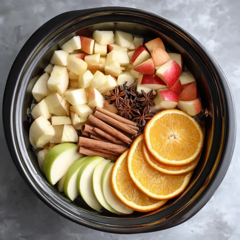 crockpot-apple-cider-ingredients Ingredients for crockpot apple cider with apples, cinnamon, cloves, and orange