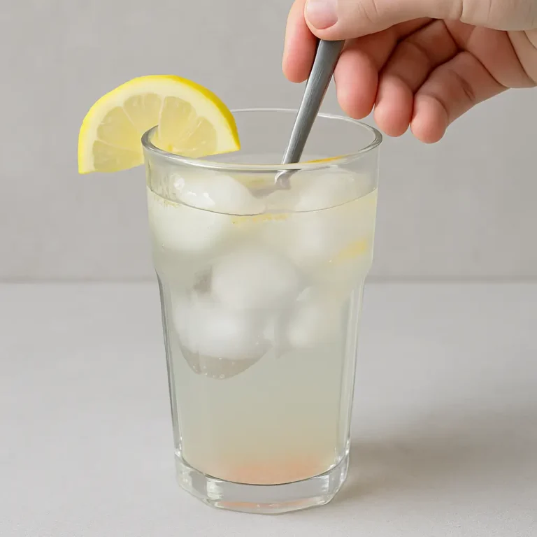 stirring salt and lemon in salt and ice trick recipe