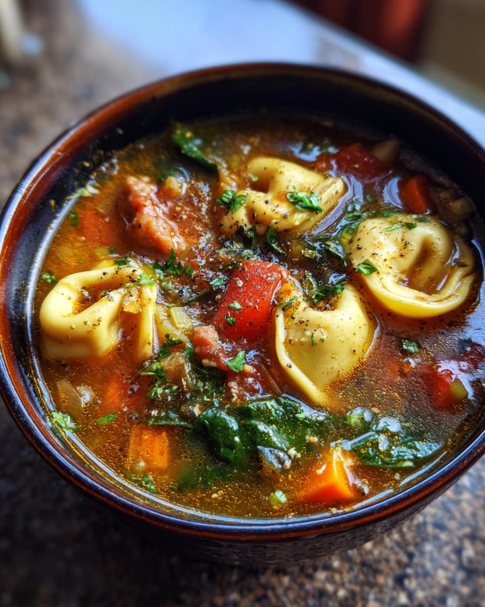 Autumn Tortellini Soup with Sausage - detail 1