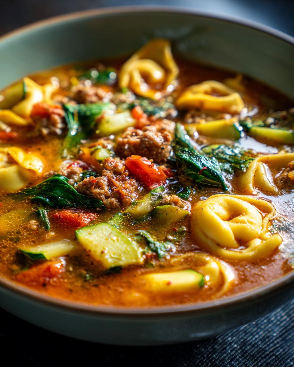 Autumn Tortellini Soup with Sausage - detail 2