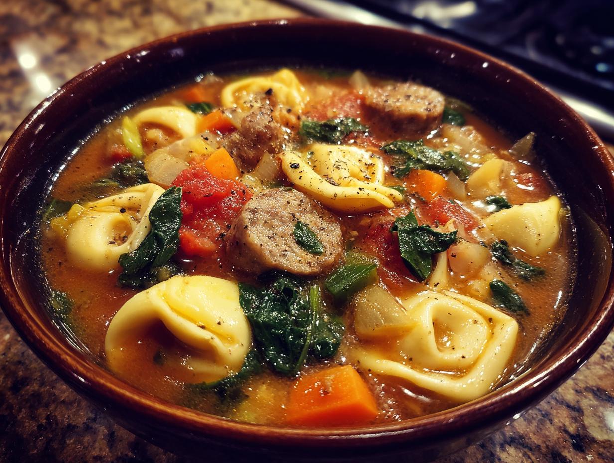 Amazing Autumn Tortellini Soup with Sausage