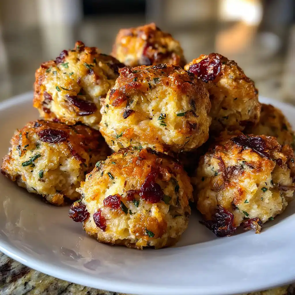 Cranberry Turkey Stuffing Balls - detail 2