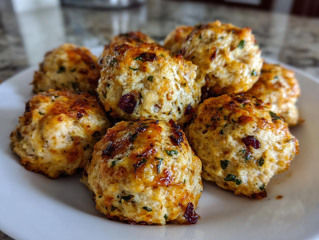 Irresistible Cranberry Turkey Stuffing Balls 20