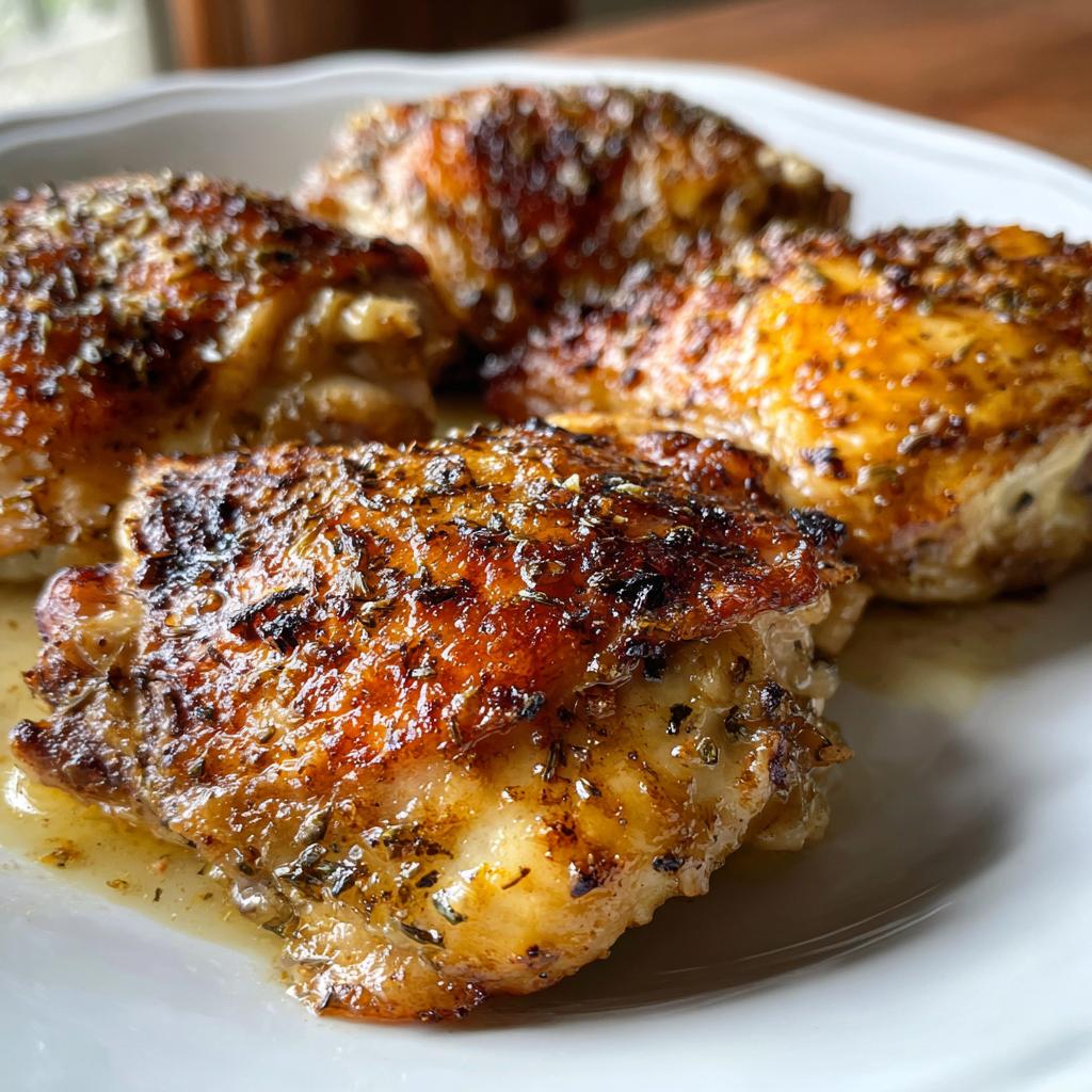 Easy Creamy Oven Baked Chicken Thighs Recipe - detail 1