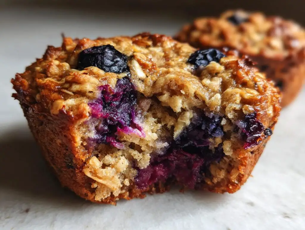 Healthy Blueberry Oatmeal Muffins