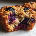 Healthy Blueberry Oatmeal Muffins