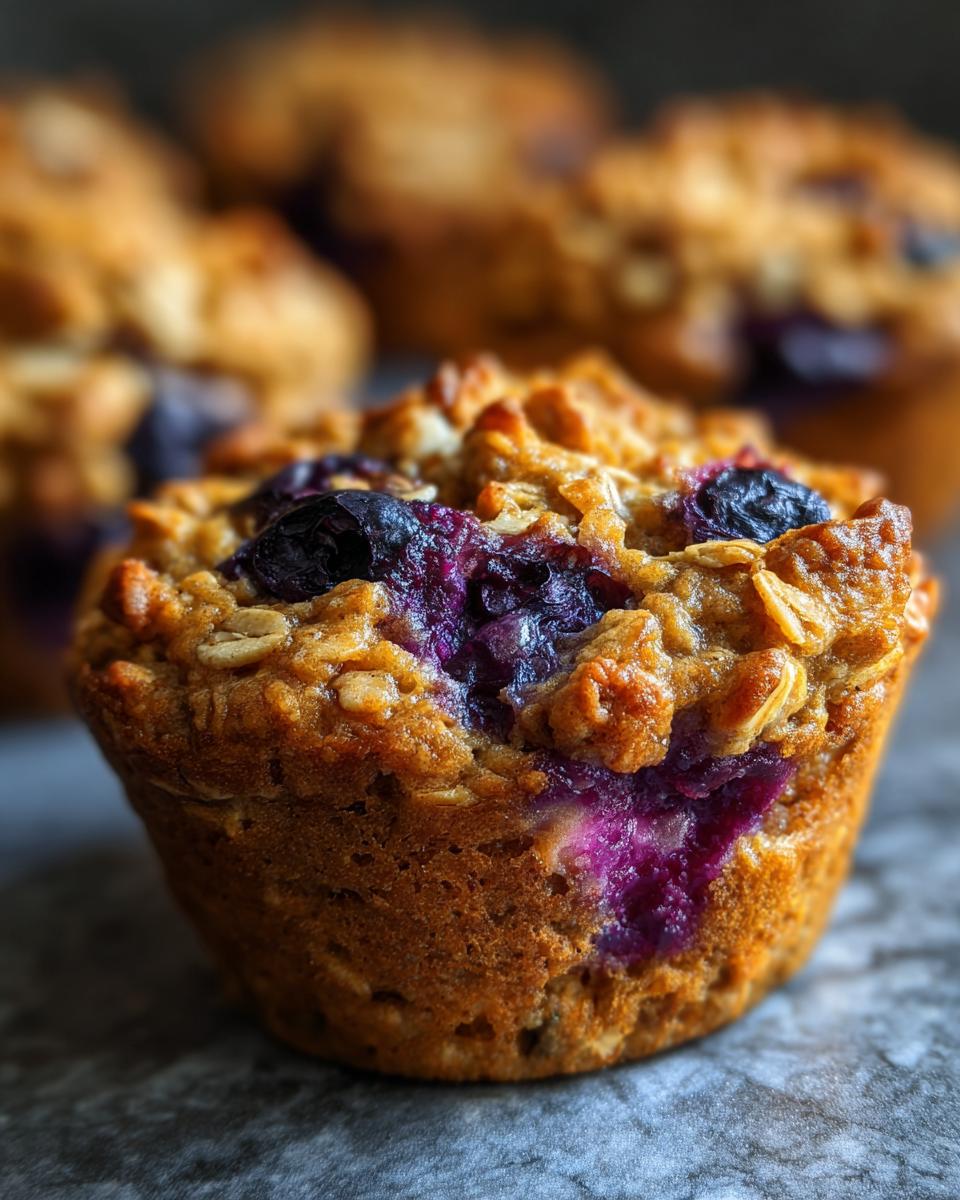 Healthy Blueberry Oatmeal Muffins - detail 2