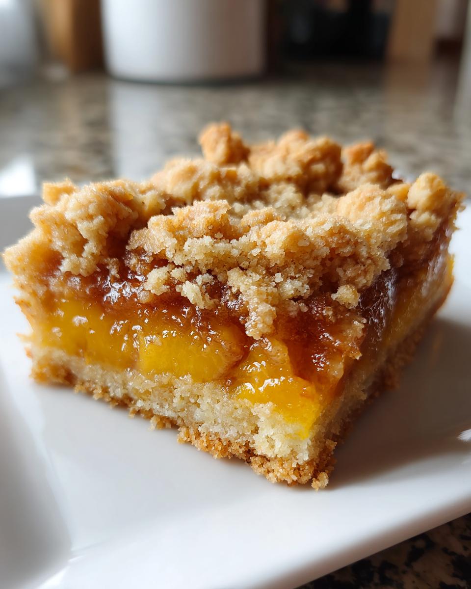 Heavenly Summer Peach Bars - detail 1