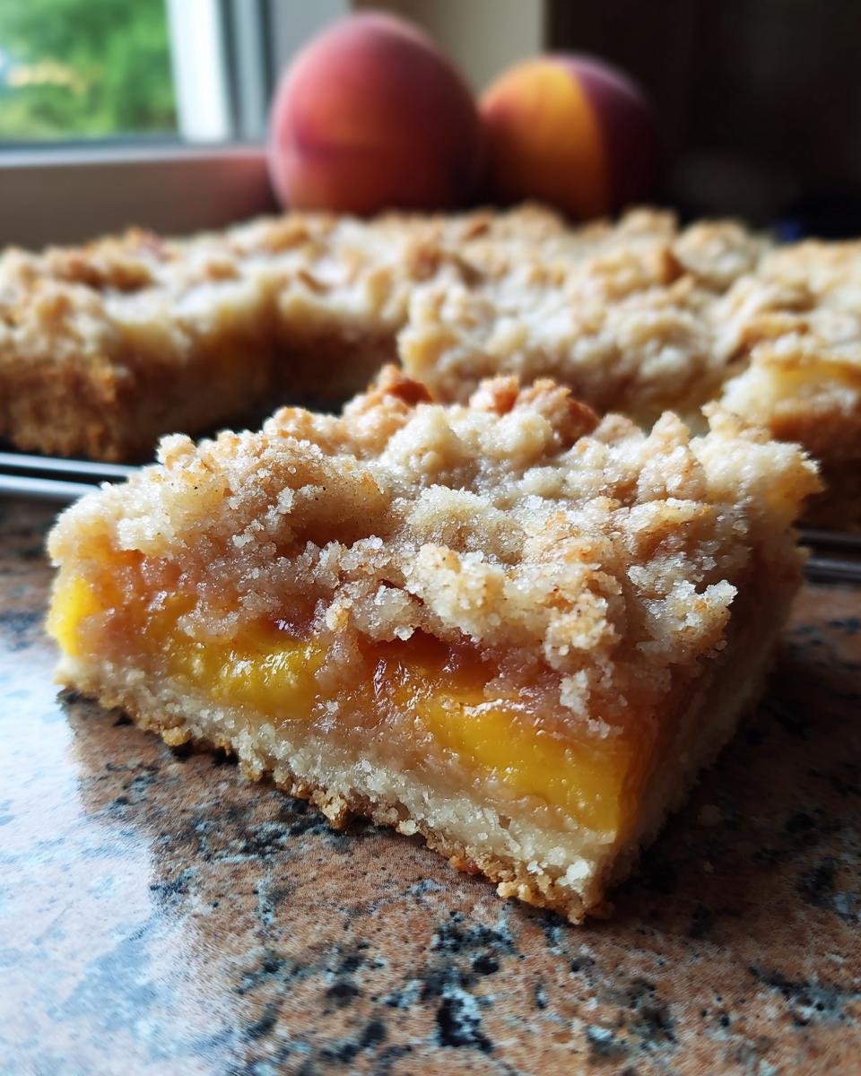 Heavenly Summer Peach Bars - detail 2