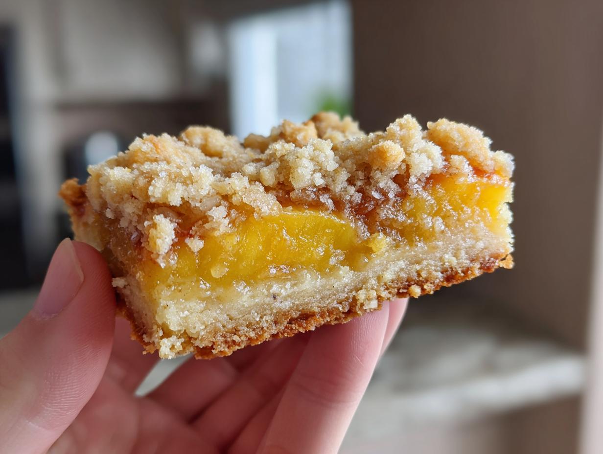 Heavenly Summer Peach Bars: 1 Amazing Treat
