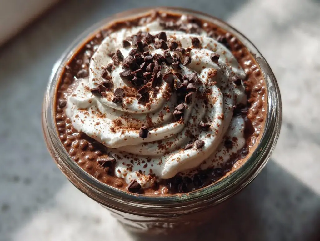 High Protein Chocolate Chia Pudding