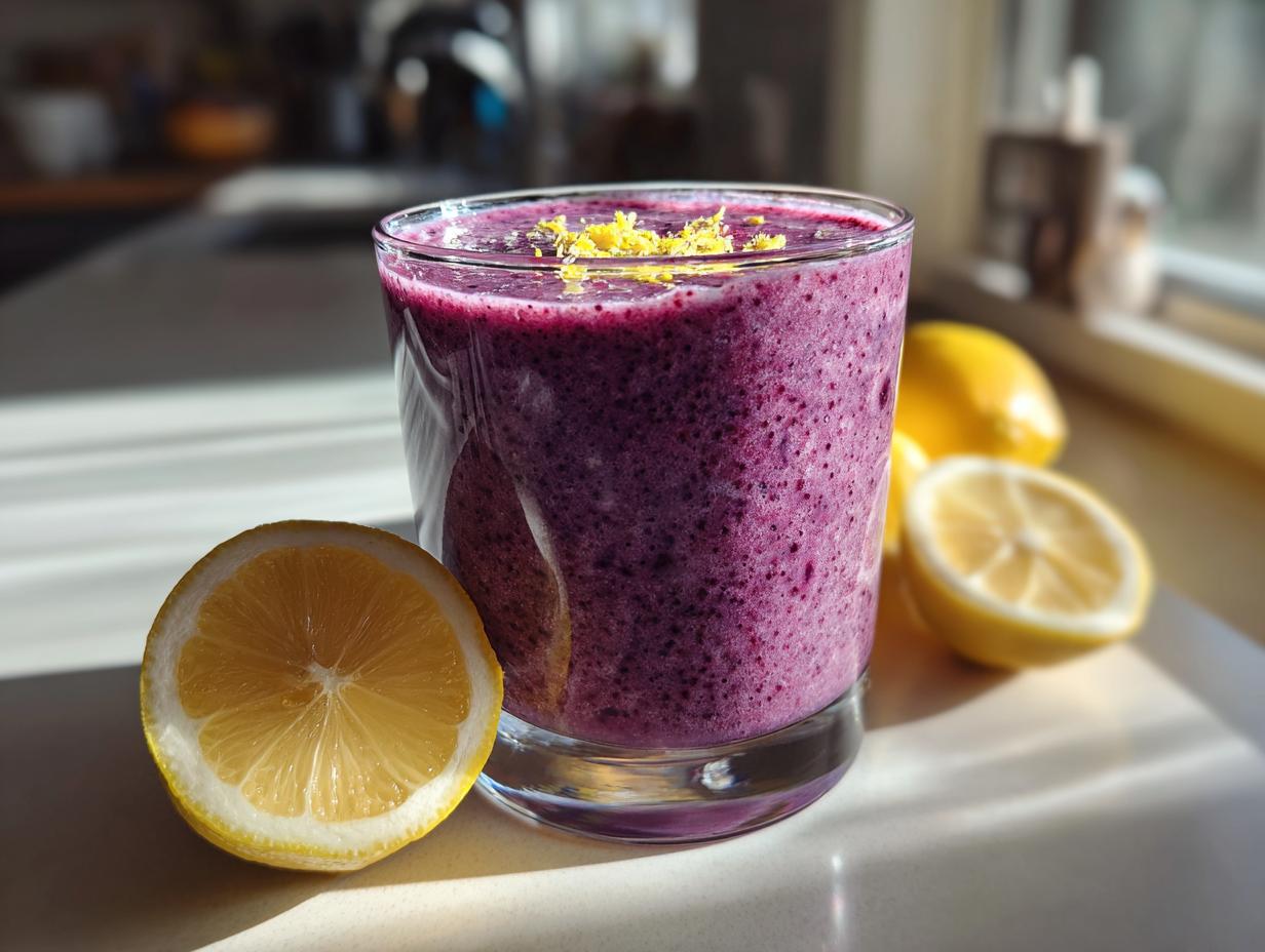 Perfect Lemon Blueberry Smoothie