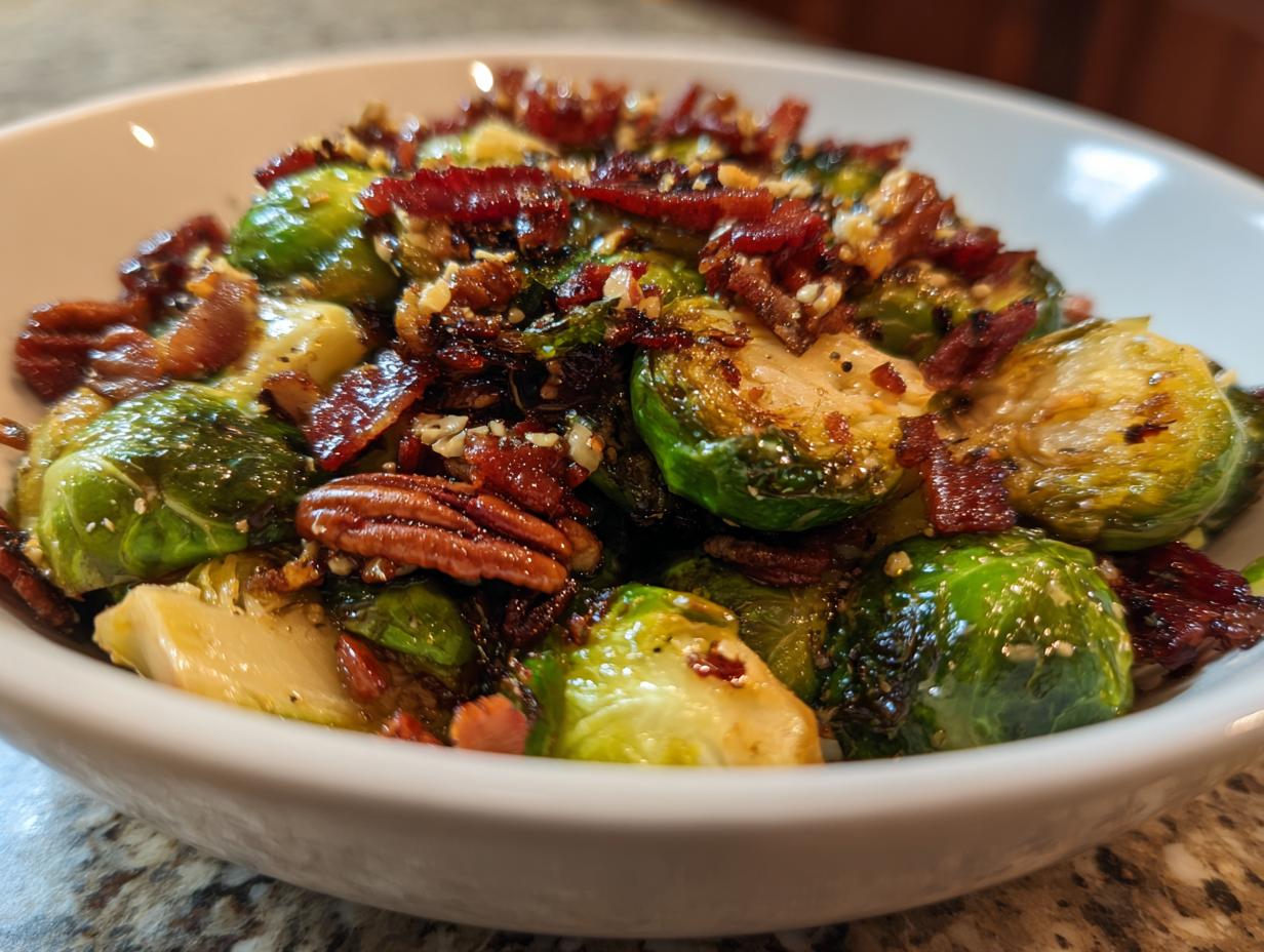 Amazing Maple beef Bacon Brussels Sprouts