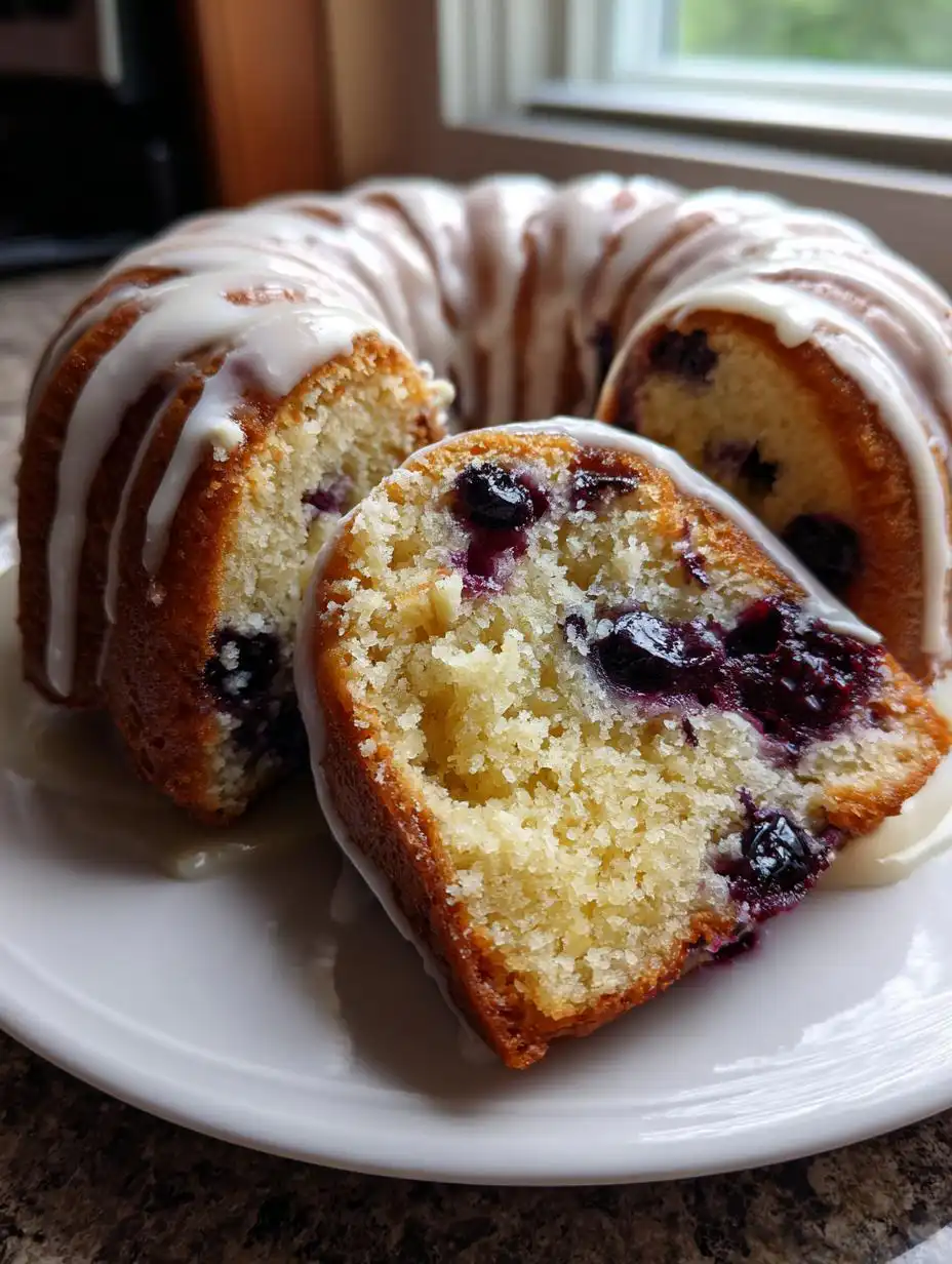 Moist Blueberry Bundt Cake - detail 1