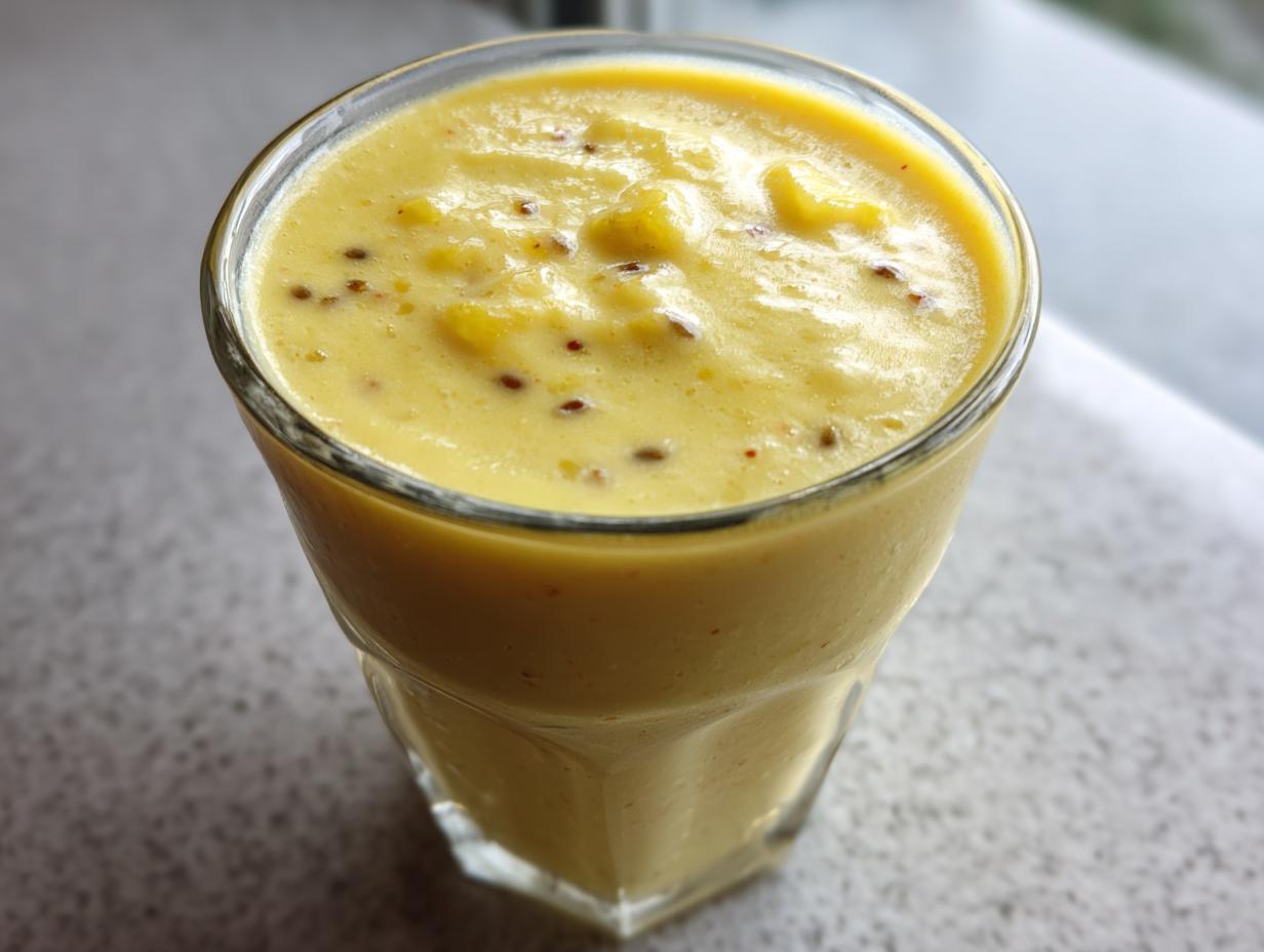Delicious Pineapple Passionfruit Coconut Smoothie