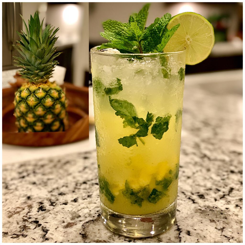 Refreshing Pineapple Coconut Mojito Mocktail - detail 1