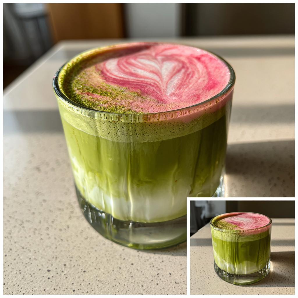 Strawberry Matcha Latte - detail 2