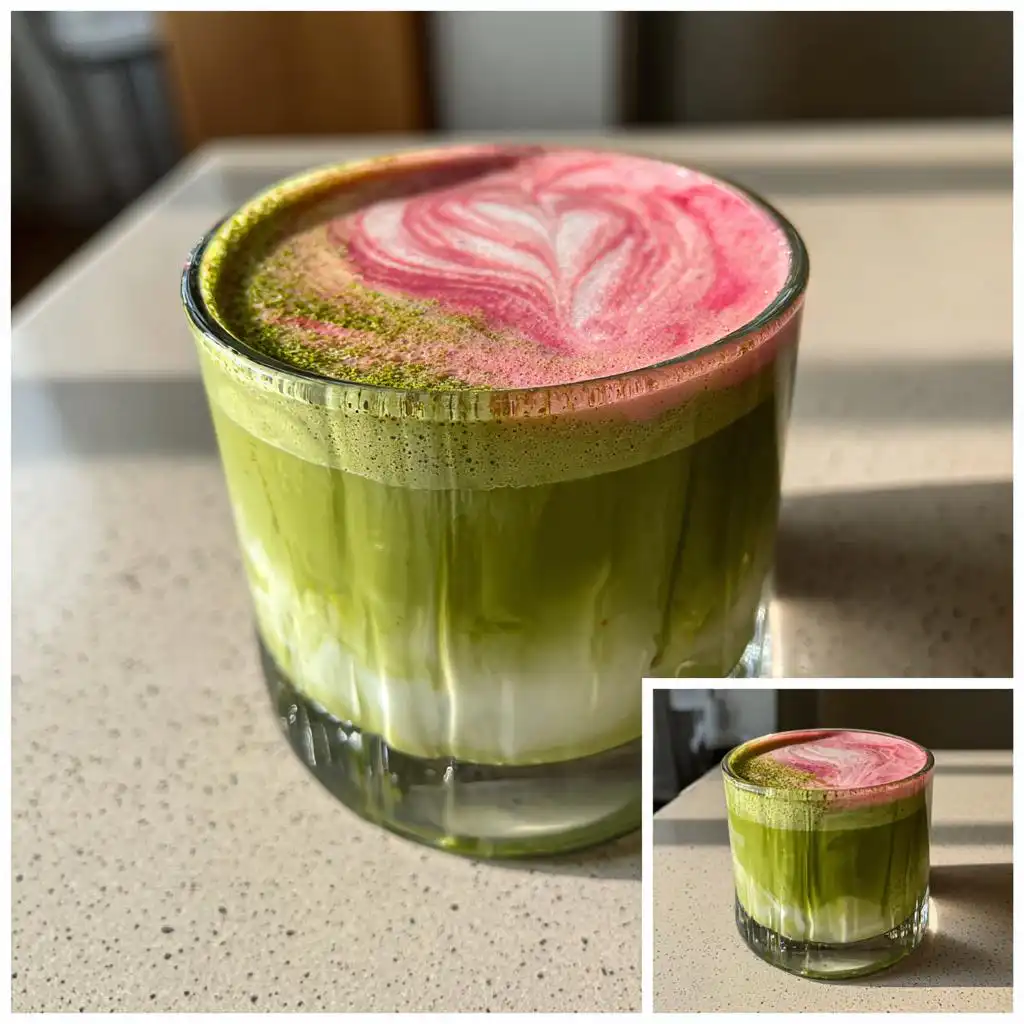 Strawberry Matcha Latte - detail 2