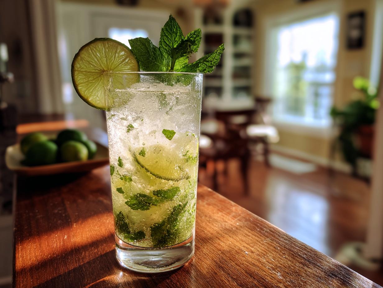 Virgin Mojito: 10 Fresh Mint Leaves