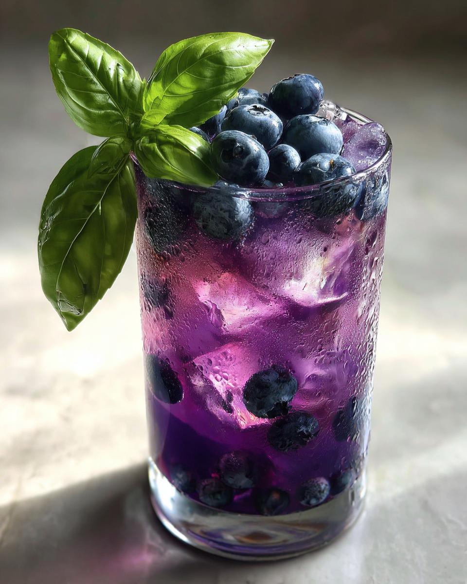 blueberry basil lemonade - detail 1